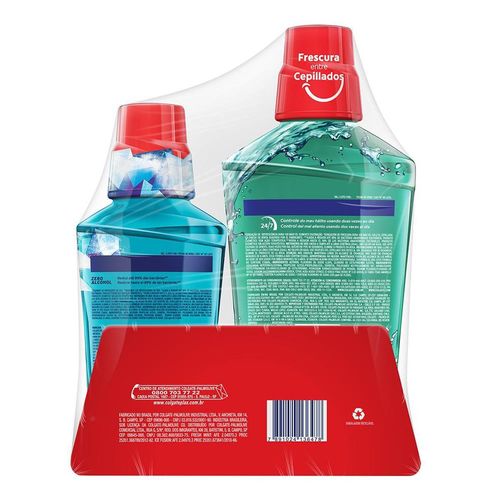 Kit Enxaguante Bucal Colgate Plax Fresh Mint 500ml + Ice Fusion 250ml
