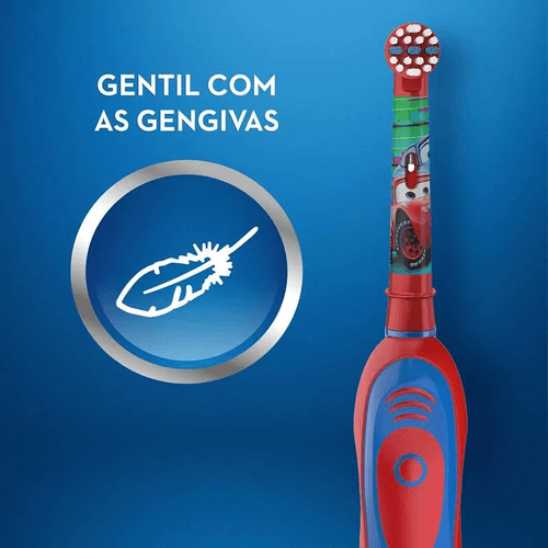 Refil Escova Dental Elétrica Oral-B Carros Kids com 2 Unidades