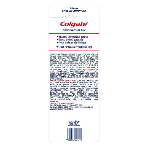 Escova Dental Colgate Gengiva Therapy com 3 Unidades