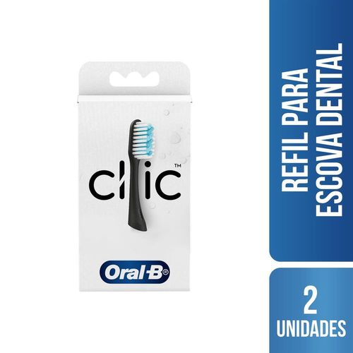 Refil para Escova Dental Oral-B Manual Clic com 2 Unidades