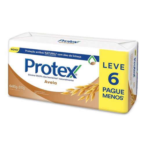 Kit Sabonete Barra Protex Aveia 85g Leve 6 Pague Menos