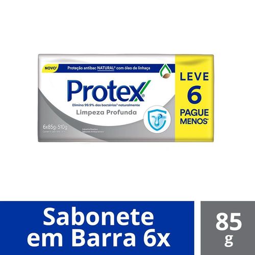 Kit Sabonete Barra Protex Limpeza Profunda Original 85g Leve 6 Pague Menos