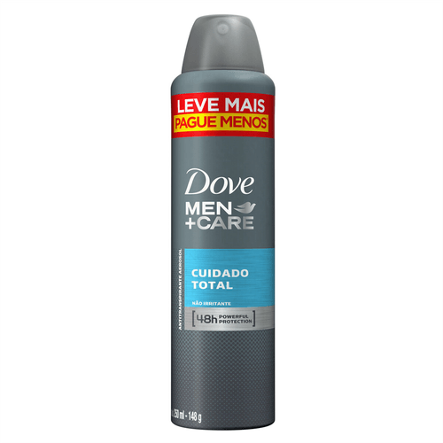 Desodorante Aerosol Dove Men Cuidado Total 48h 250ml Leve Mais Pague Menos