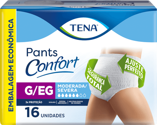 Roupa Íntima Tena Pants Confort G/ EG com 16 Unidades