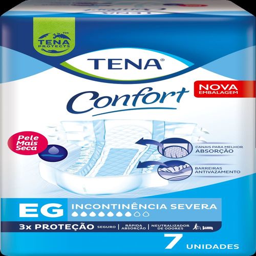 Fralda Geriátrica Tena Confort EG com 7 Unidades