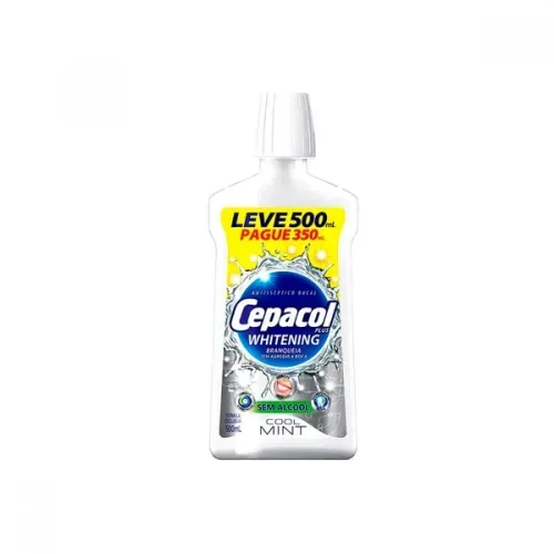 Kit Enxaguante Bucal Cepacol Plus whitening leve 500ml pague 350ml
