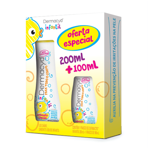 Kit Sabonete Íntimo Dermacyd Infantil 200ml + 100ml
