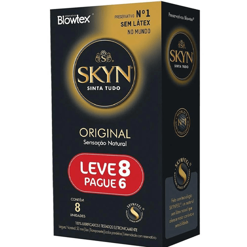Preservativo Blowtex Skyn Original Sensação Natural Leve 8 Pague 6