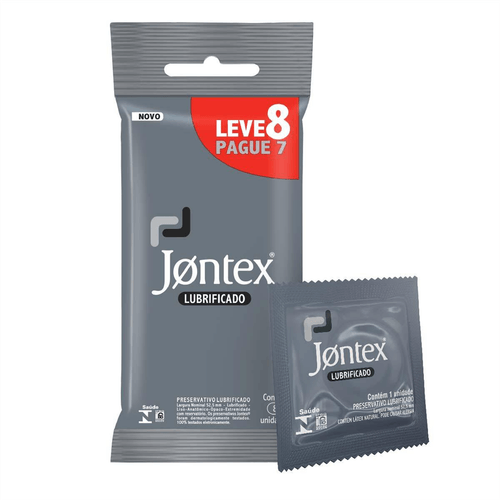 Preservativo Jontex Lubrificado Leve 8 Pague 7