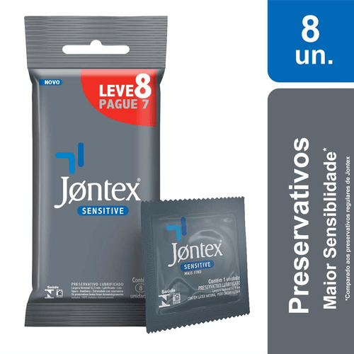 Preservativo Jontex Sensitive Leve 8 Pague 7