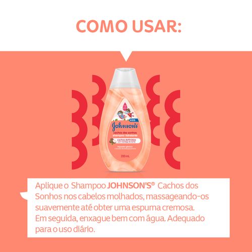 Shampo Johnson's Kids Cachos dos Sonhos 200ml