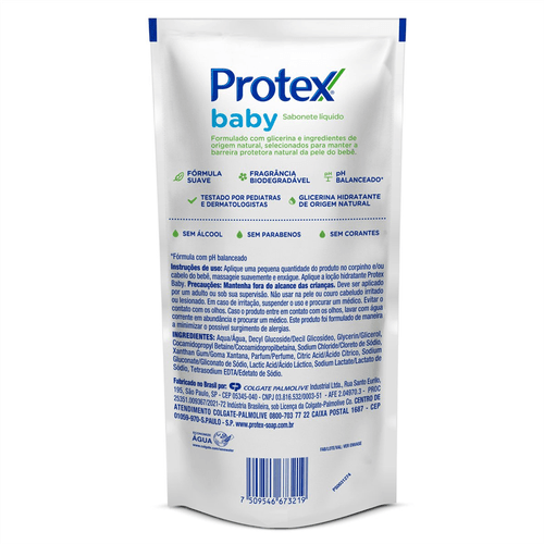 Sabonete Líquido Refil Protex Baby Glicerinado 380ml