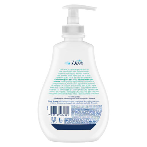 Sabonete Liquido Dove Baby Hidratação Sensível 400ml