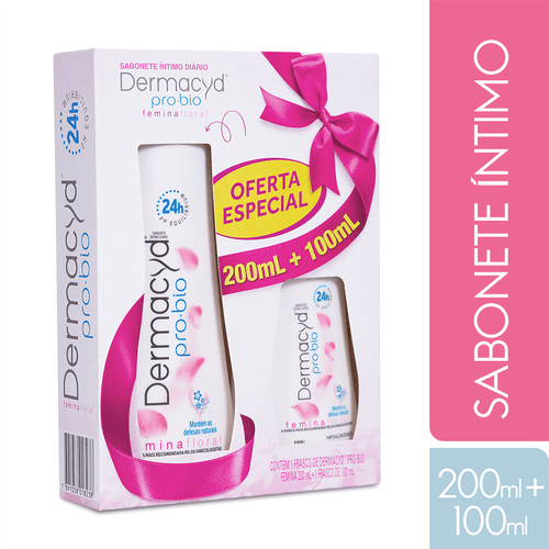 Kit Sabonete Íntimo Dermacyd Pro bio 200ml + 100ml
