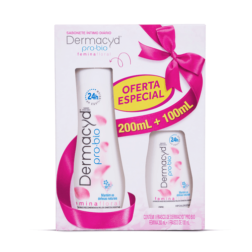 Kit Sabonete Íntimo Dermacyd Pro bio 200ml + 100ml