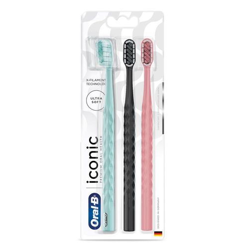 Escova Dental Oral-B Man Iconic com 3 Unidades