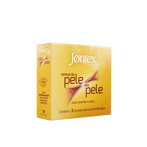 Preservativo Jontex Pele com Pele com 2 Unidades