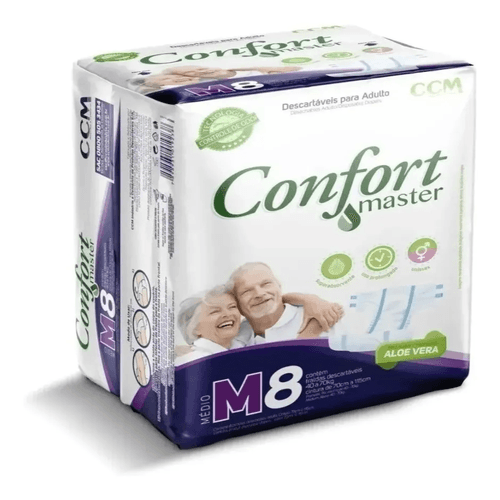 Fralda Geriátrica Confort Master M com 8 unidades