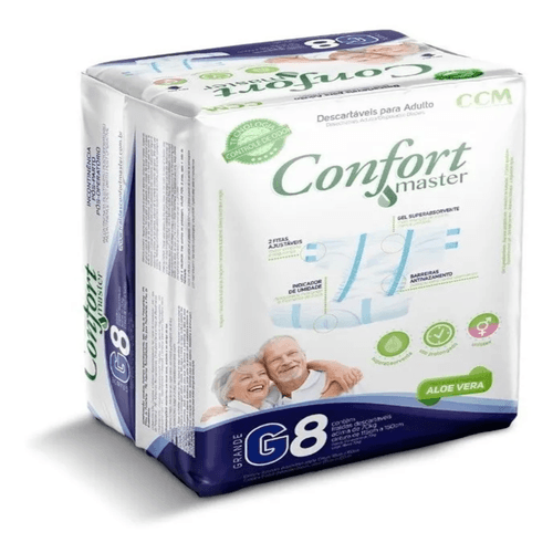 Fralda Geriátrica Confort Master G com 8 unidades