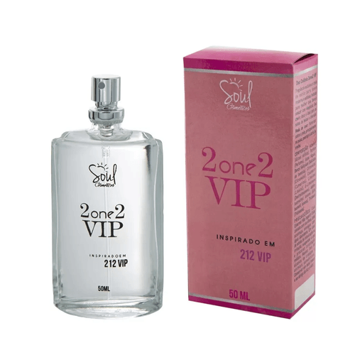 Perfume 2 One 2 Vip Inspirado em 212 Vip Edição Soul 50ml