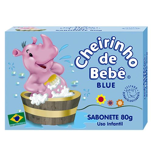 Sabonete em Barra Cheirinho de Bebê Azul 80g