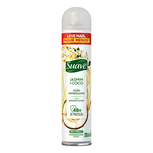 Desodorante Aerosol Suave Jasmim e Coco 200ml