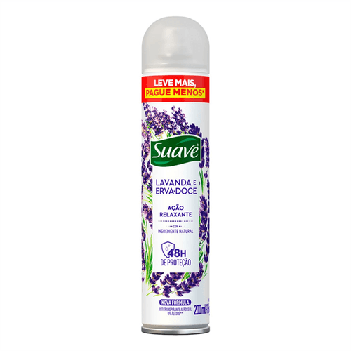 Desodorante Aerosol Suave Lavanda e Erva- Doce 200ml