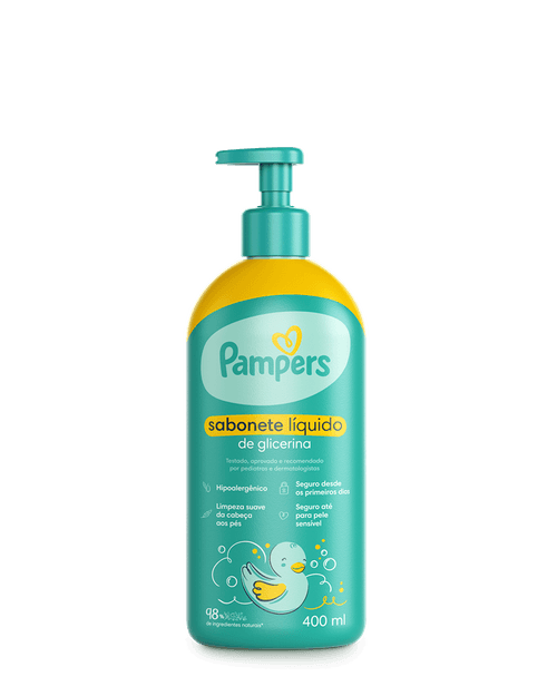Sabonete Liquido Corporal Glicerina Pampers 400ml