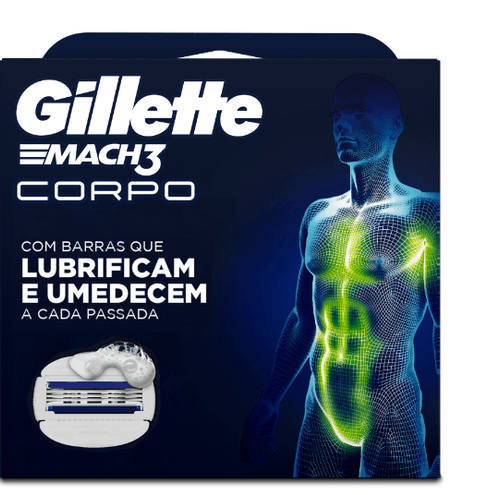 Carga Gillette Mach3 Corpo com 2 Unidades