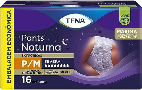 Roupa Intima Tena Pants Noturna P/M com 16 unidades