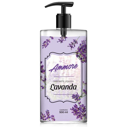 Sabonete Líquido Ammore Lavanda 500ml Nova Embalagem