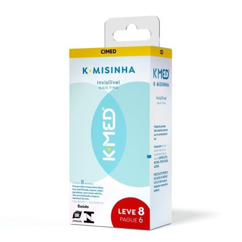 Preservativo K-misinha Invisivel K-med com 8 unidades