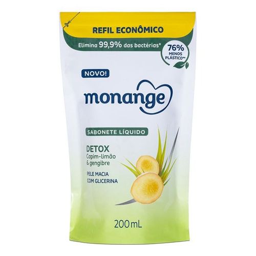 Sabonete Liquido Detox Monange Refil 200ml