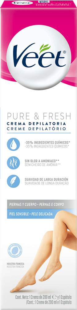 Creme Depilatório Veet Pure Fresh Peles Delicada 200ml