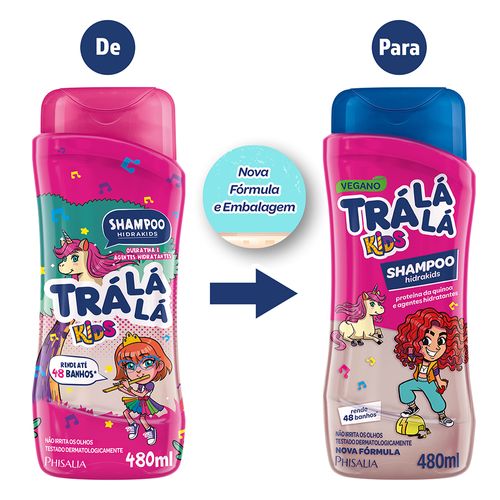 Shampoo Trá Lá Lá Hidrakids com 480ml