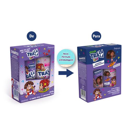 Kit Trá Lá Lá Kids Shampoo+Condicionador Cachos Definidos 480ml