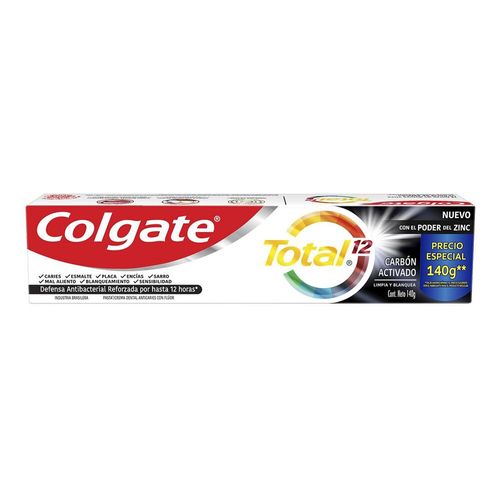 Creme Dental Colgate Total 12 Carvao Ativado 140g