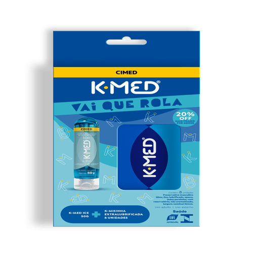 Kit K-med Lubrificante Ice 50g + K-misinha com 8 unidades