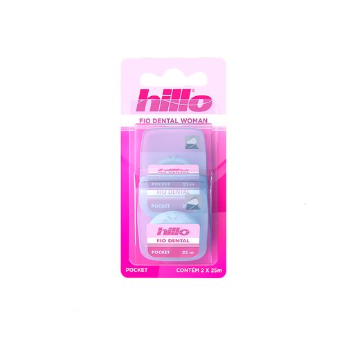 Fio Dental Hillo Pocket Woman 2 Unidades com 25 Metros Cada
