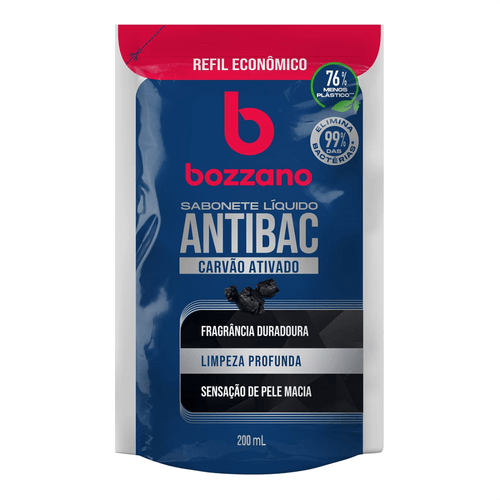Sabonete Liquido Bozzano Antibacteriano Carvão Ativado Refil Com 200ml