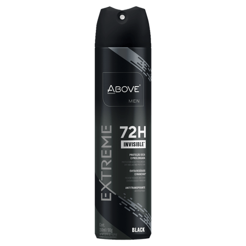 Antitranspirante Aerossol Invisible Black 72h Above Men Extreme 150ml