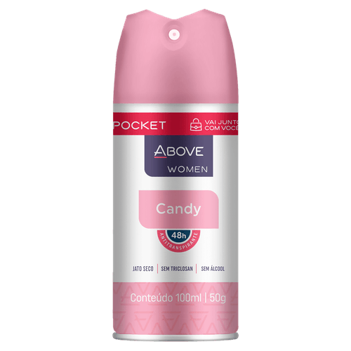 Antitranspirante Jato Seco Candy 48h Pocket Above Women 100ml