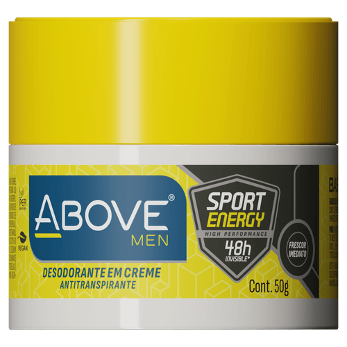Desodorante em Creme Antitranspirante Invisible Sport Energy 48h Above Men 50g