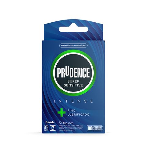 Preservativo Prudence Super Sensitive Intense com 3 unidades