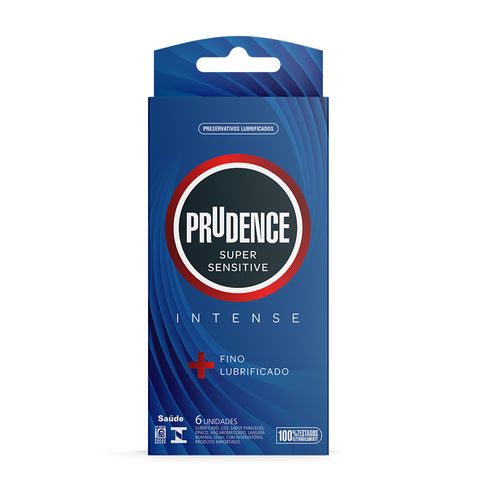 Preservativo Prudence Super Sensitive Intense com 6 unidades