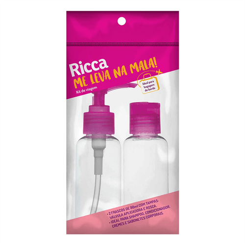 Kit de Viagem Ricca Color com 2 Frascos