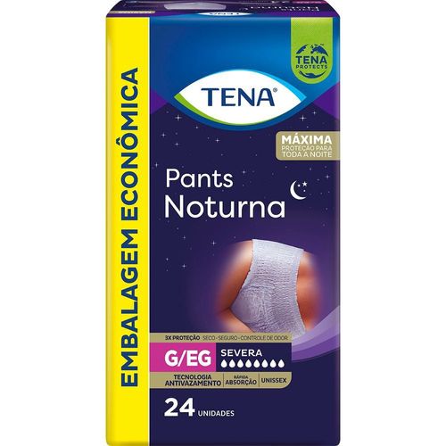 Roupa Íntima Unissex Tena Pants Noturna G/EG Pacote 24 Unidades