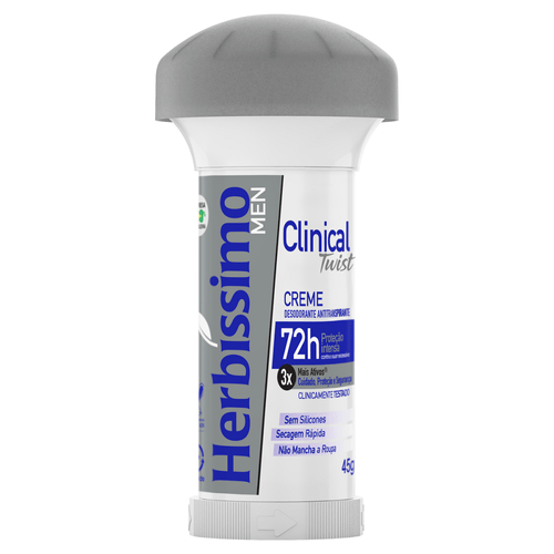 Desodorante Creme Herbíssimo Clinical Twist Men 45g
