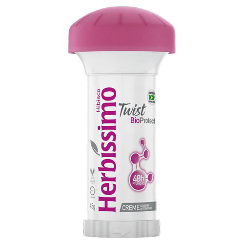 Desodorante Creme Hibisco Herbíssimo Twist Bioprotect 45g