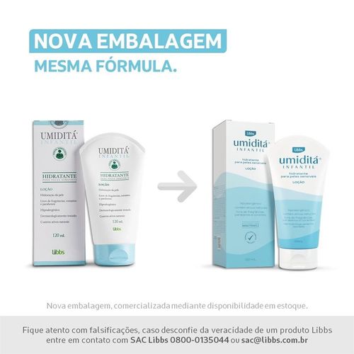 Loção Hidratante Umiditá Infantil 120ml